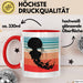 Quallen-Liebhaber Tasse Geschenkdiee Vintage Look Retro Becher Rot Trendation