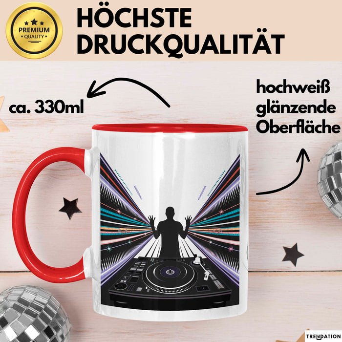 DJ Tasse Geschenk Lustige Geschenkidee Spruch Für Beat Macher Rot Trendation