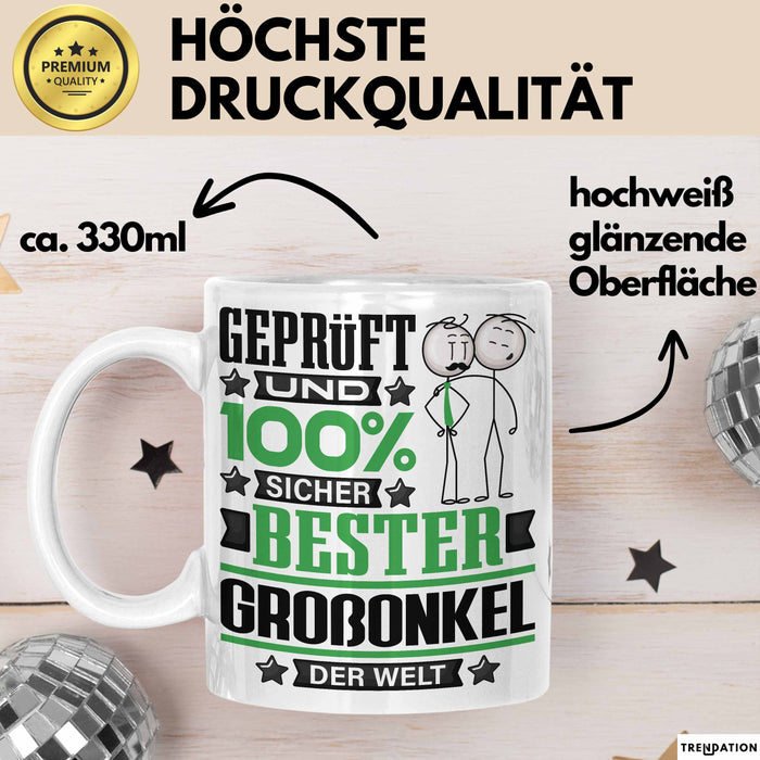 Großonkel Geschenk Lustiger Spruch für Großonkel Geschenkidee Bester Großonkel Der Welt Weiß Trendation