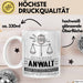 Anwalt Geschenk Tasse Ich Bin Anwalt Aber Sag Doch Einfach Superheld Lustige Geschenkdiee für Anwalt Kaffee-Becher Weiß Trendation