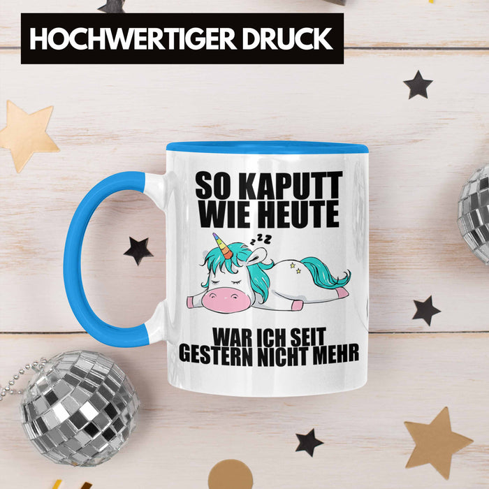 Trendation - Lustige Tassen mit Sprüchen Arbeitskollege Geschenk Kollege Mitarbeiter Geschenkidee Blau Trendation