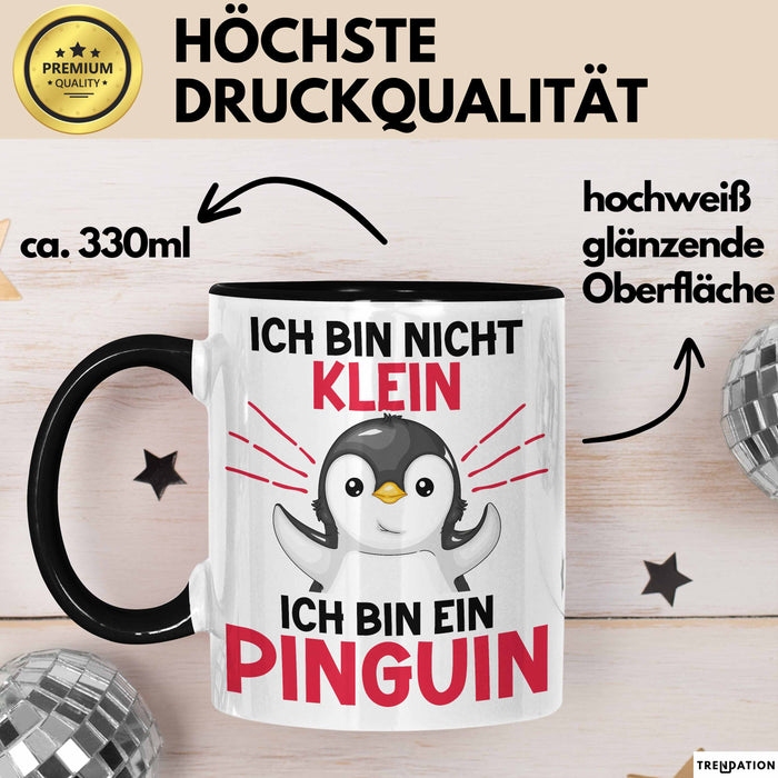 Lustige Tasse Geschenk Pinguin Mit Sonnenbrille Cooles Design Schwarz Trendation