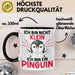 Lustige Tasse Geschenk Pinguin Mit Sonnenbrille Cooles Design Schwarz Trendation