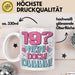 19er Geburtstag Geschenk Männer Frauen 19 Nein Doch Ohhhh Lustiger Spruch Geschenkidee Kaffee-Becher Weiß Trendation