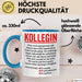 Büroarbeit Kollege Wertschätzung Tasse Geschenk Lustige Geschenkidee Spruch Kollegin Blau Trendation