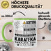 Karateka Geschenk Tasse Lustiger Spruch Erheben Sie Sich Der Karateka Betritt den Raum Grün Trendation