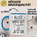 Frauke Tasse Geschenk Alles Ist Gut Frauke Ist Jetz Da Geschenkidee Becher mit Name Blau Trendation