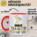 Geschenk für Tierärztin Tasse Lustige Geschenkidee Geburtstag Ich Bin Tierärztin Ich Darf Das Rot Trendation
