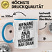Anja Tasse Geschenk Niemand Ist Perfekt Anja Verdammt Nah Dran Geschenkidee Blau Trendation