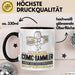 Comic-Sammler Geschenk Tasse Ich Bin Comic-Sammler Aber Sag Doch Einfach Superheld Lustige Geschenkdiee für Comic-Sammler Kaffee-Becher Schwarz Trendation