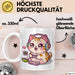 Katze Videospieler Tasse Geschenk Lustige Geschenkidee Weiß Trendation