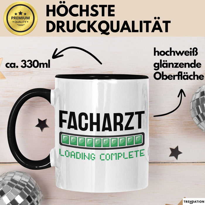 Facharzt Tasse Geschenk Werdender Arzt Geschenkidee Studium Medizin Kaffee-Becher Trendation