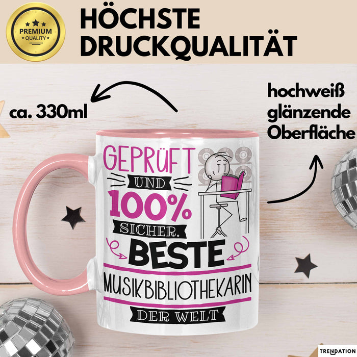 Musikbibliothekarin Geschenk Becher Tasse Gott Schuf Alle Menschen Gleich Nur Die Besten Durfeten Musikbibliothekarin Werden Geschenkidee Lustig Rosa Trendation