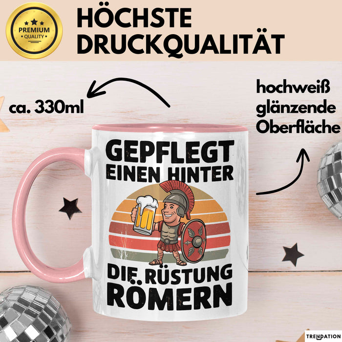Bierliebhaber Biertrinker Faultier Tasse Geschenk Lustige Geschenkidee Spruch Gepflegt Einen Hinter Die Rüstung Römern Rosa Trendation