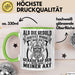 Forstwirt Geschenk Tasse Waldarbeiter Axt Holz Hacken Totenkopf Wikinger Kaffee-Becher für Holzfäller Grün Trendation