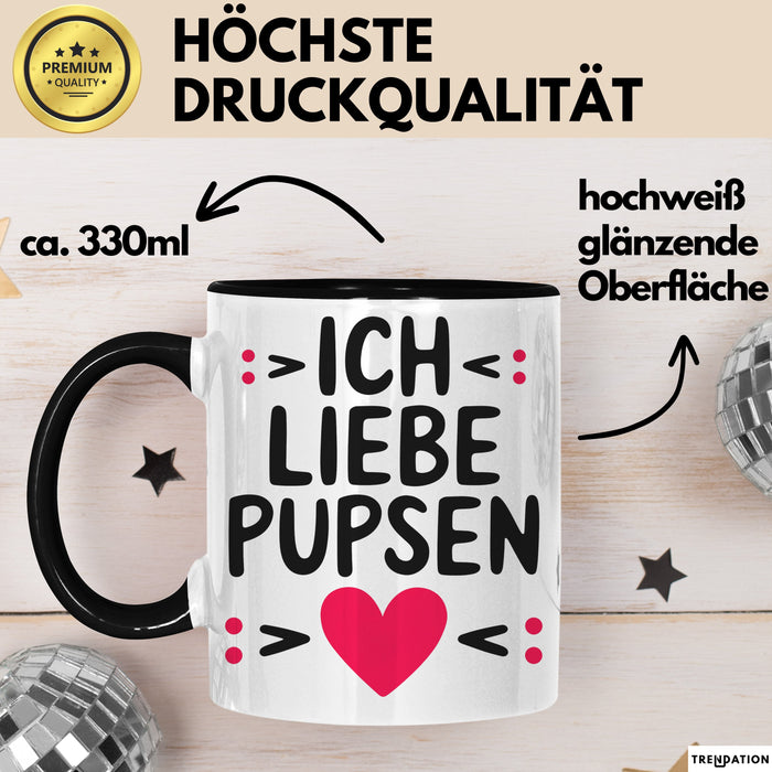 Lustige Tasse Geschenk Ich Liebe Pupsen Geschenkidee Furz Humor