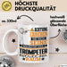 Trompeter Geschenk Tasse Lustiger Spruch Erheben Sie Sich Der Trompeter Betritt den Raum Weiß Trendation