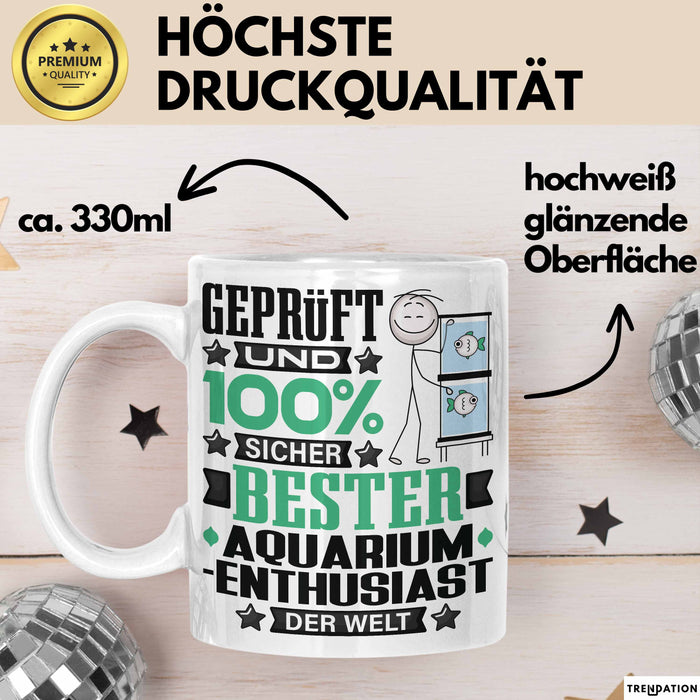 Aquarium-Enthusiast Geschenk Lustiger Spruch für Aquarium-Enthusiast Geschenkidee Bester Aquarium-Enthusiast Der Welt Weiß Trendation