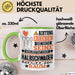 Halbschwager Geschenk Tasse Lustiger Spruch Erheben Sie Sich Der Halbschwager Betritt den Raum Grün Trendation