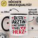 Aerztin Tasse Geschenk Beste Aerztin Mit Ganz Viel Herz Geschenkidee Beruf Schwarz Trendation