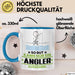 Angler Geschenk Tasse So Gut Kann Nur Ein Angler Aussehen Geschenkidee Kaffee-Becher Blau Trendation