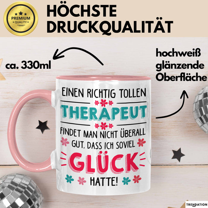 Physiotherapeut Physiotherapie Tasse Geschenk Lustige Geschenkidee Spruch Eine Richtig Tolle Therapeut Findet Man Nicht Überall Rosa Trendation