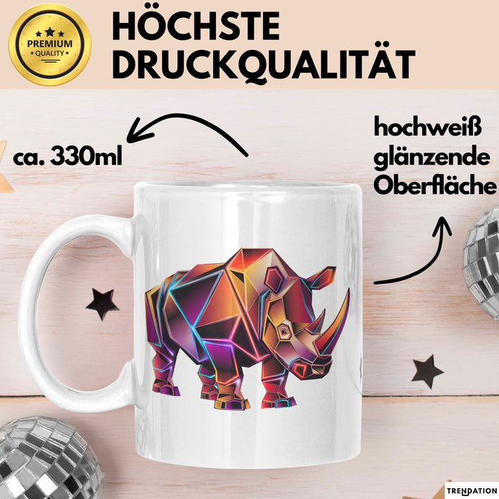 Nashorn Tasse Geschenk Lustige Geschenkidee Spruch Weiß Trendation