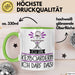 Geschenk für Keyboarderin Tasse Lustige Geschenkidee Geburtstag Ich Bin Keyboarderin Ich Darf Das Grün Trendation