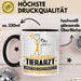 Tierarzt Geschenk Tasse Ich Bin Tierarzt Aber Sag Doch Einfach Superheld Lustige Geschenkdiee für Tierarzt Kaffee-Becher Schwarz Trendation