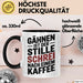 Kaffeeliebhaber Tasse Geschenk Lustige Geschenkidee Spruch Gähnen Ist Der Stille Schrei Nach Einem Kaffee Schwarz Trendation