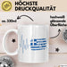 Griechenland Tasse Geschenk Grieche Flagge Herz Kaffee-Becher Weiß Trendation