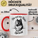 Katzenliebhaber Tasse Geschenk Spricht mit Katzen Katzenfan Rot Trendation