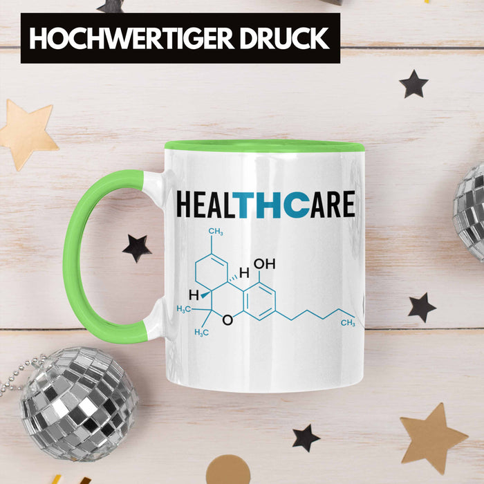 THC Tasse "THC - Healthcare" Cannabis-Liebhaber