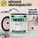 Model Tasse Geschenk für Model Geburtstag Lustiger Spruch Kaffee-Becher Was Ist Deine Superkraft Schwarz Trendation