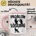 Angler Tasse Geschenk für Fischer Angler Männer Geschenkidee Problem und Lösung Angeln Rosa Trendation