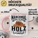 Holzarbeiter Schreiner Tischler Geschenk Tasse Manchmal Frage Ich Mich Ob Das Holz Mich Auch Vermisst Waldarbeiter Kaffee-Becher Rosa Trendation