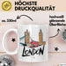 England London Skyline Tasse Geschenk Lustige Geschenkidee Spruch Weiß Trendation