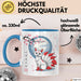 Fuchs Tierliebhaber Tasse Geschenk Lustige Geschenkidee Spruch Japanischer Kitsune Fuchs Blau Trendation
