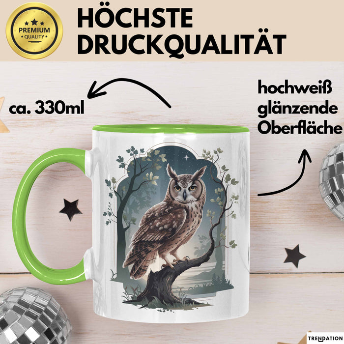 Vogelbeobachter Tasse Geschenkidee für Vogel Enthusiasten Grün Trendation