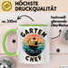 Garten Pflanzen Gärtner Tasse Geschenk Lustige Geschenkidee Spruch Garten Chef Grün Trendation