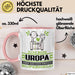 Uropa Geschenk Tasse Ich Bin Uropa Aber Sag Doch Einfach Superheld Lustige Geschenkdiee für Uropa Kaffee-Becher Rosa Trendation