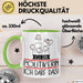 Geschenk für Politikerin Tasse Lustige Geschenkidee Geburtstag Ich Bin Politikerin Ich Darf Das Grün Trendation