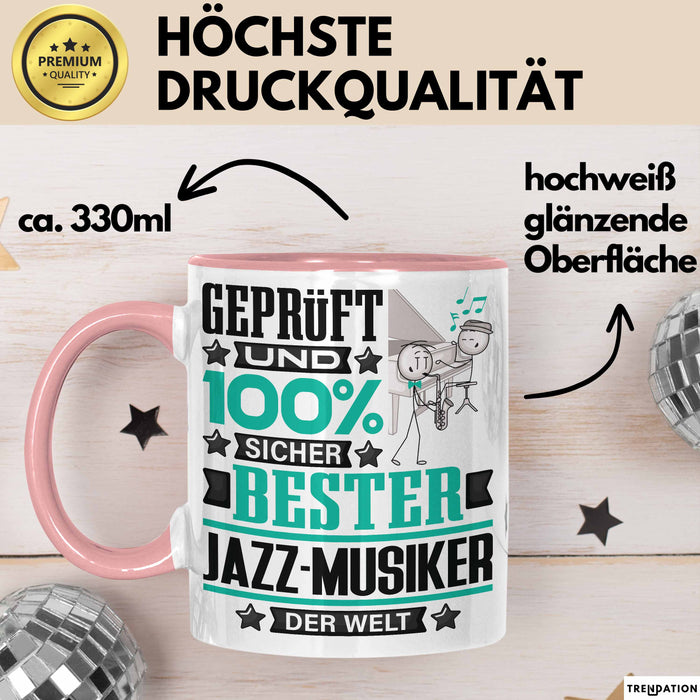 Jazz-Musiker Geschenk Lustiger Spruch für Jazz-Musiker Geschenkidee Bester Jazz-Musiker Der Welt Rosa Trendation