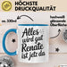 Renate Tasse Geschenk Alles Ist Gut Renate Ist Jetz Da Geschenkidee Becher mit Name Blau Trendation