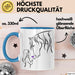 Pferde Tierliebhaber Mädchen Tasse Geschenk Lustige Geschenkidee Spruch Blau Trendation