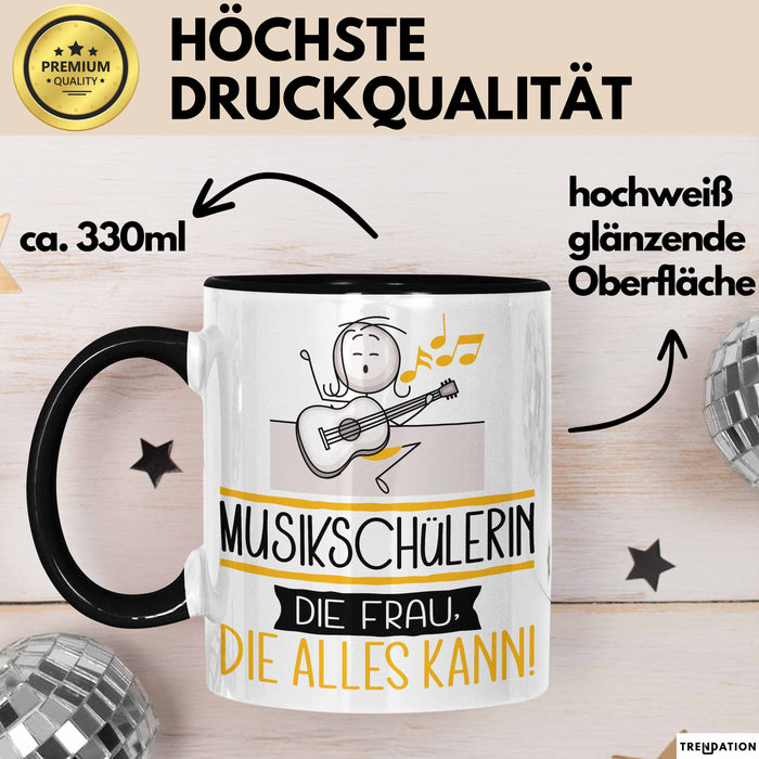 Musikschülerin Geschenk Tasse Becher Die Frau Die Allen Kann Geschenkidee für eine Musikschülerin Lustig Trendation
