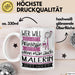 Malerin Tasse Geschenk Spruch Wer Will Schon Prinzessin Sein Wenn Man Auch Malerin Sein Kann Weiß Trendation