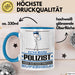 Polizist Geschenk Tasse Ich Bin Polizist Aber Sag Doch Einfach Superheld Lustige Geschenkdiee für Polizist Kaffee-Becher Blau Trendation