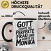 Monika Tasse Geschenk Gott Formte Die Perfekte Frau Monika Geschenkidee Schwarz Trendation