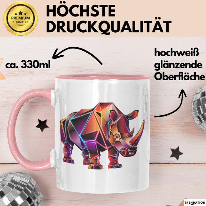 Nashorn Tasse Geschenk Lustige Geschenkidee Spruch Rosa Trendation